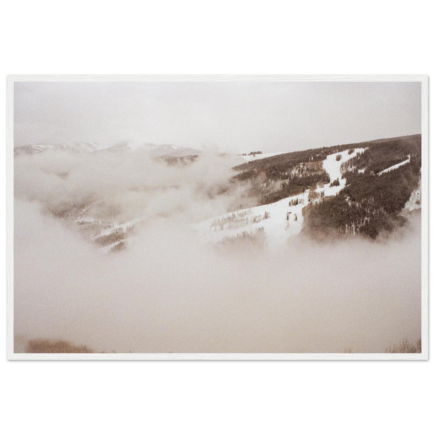 ‘Cold Slopes’ - Matte Paper Wooden Framed Print