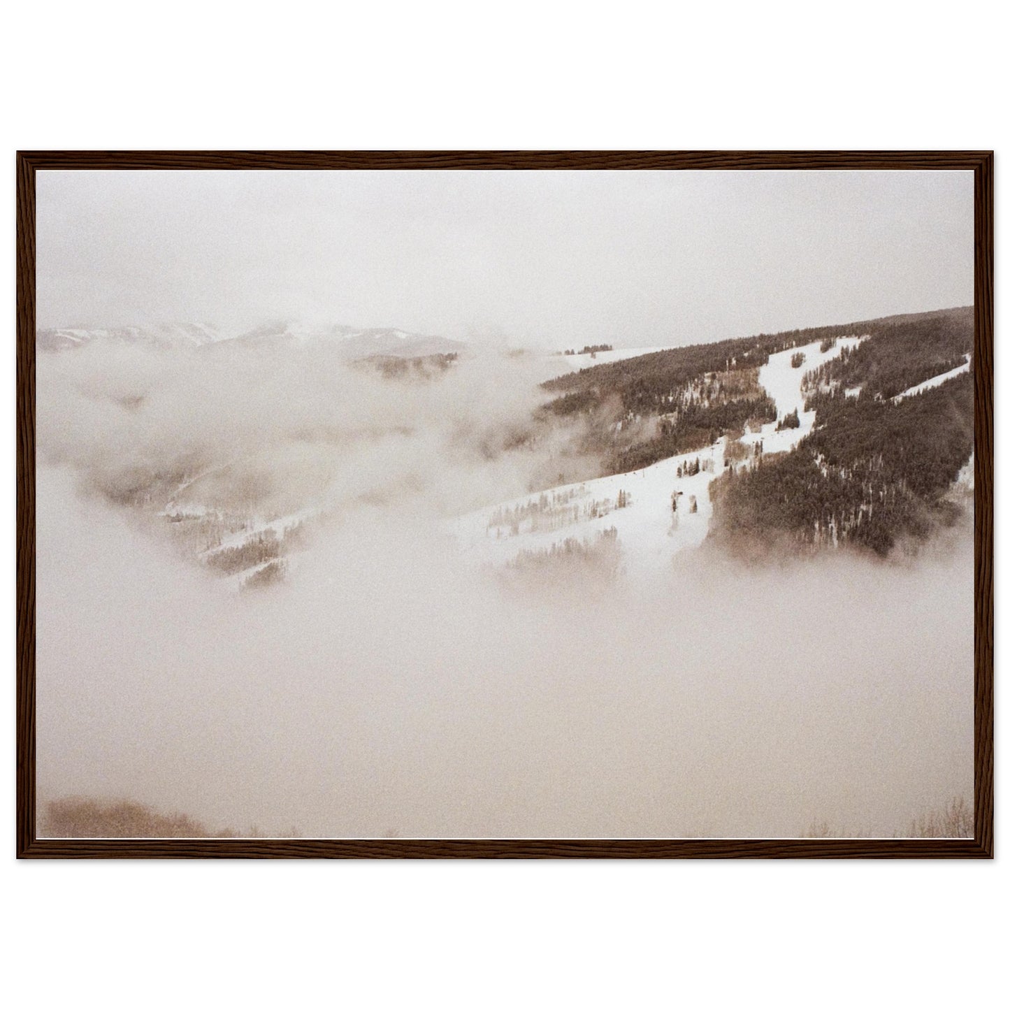 ‘Cold Slopes’ - Matte Paper Wooden Framed Print