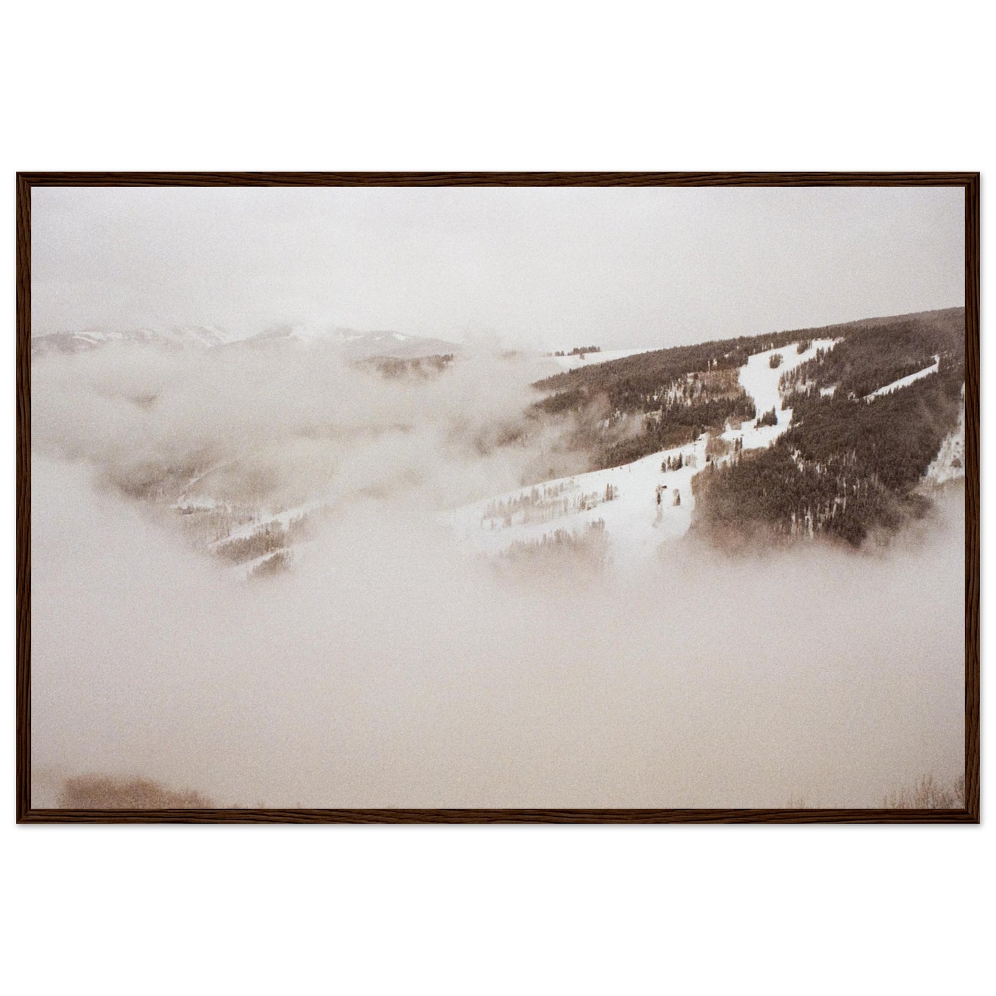 ‘Cold Slopes’ - Matte Paper Wooden Framed Print