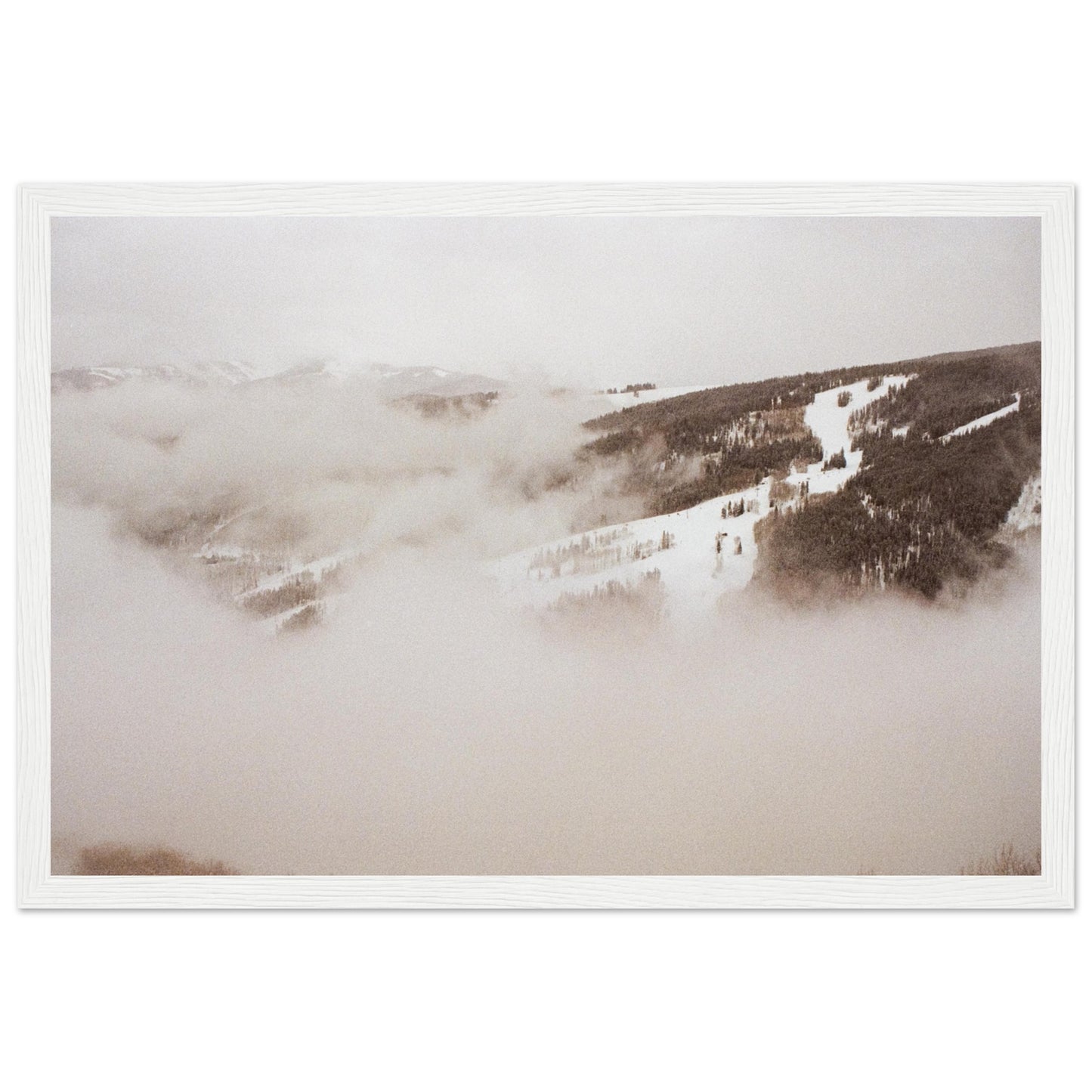 ‘Cold Slopes’ - Matte Paper Wooden Framed Print