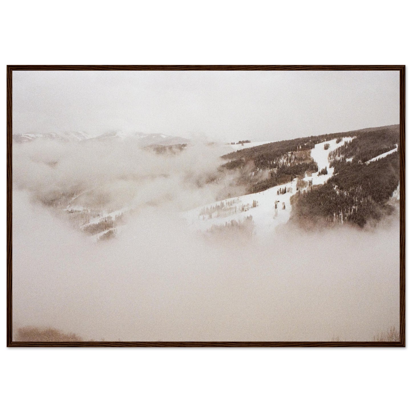 ‘Cold Slopes’ - Matte Paper Wooden Framed Print