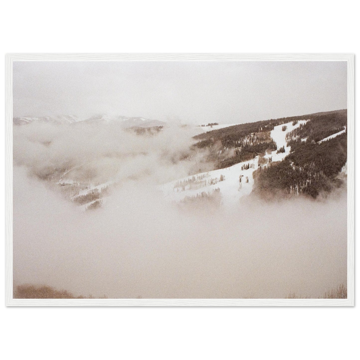 ‘Cold Slopes’ - Matte Paper Wooden Framed Print