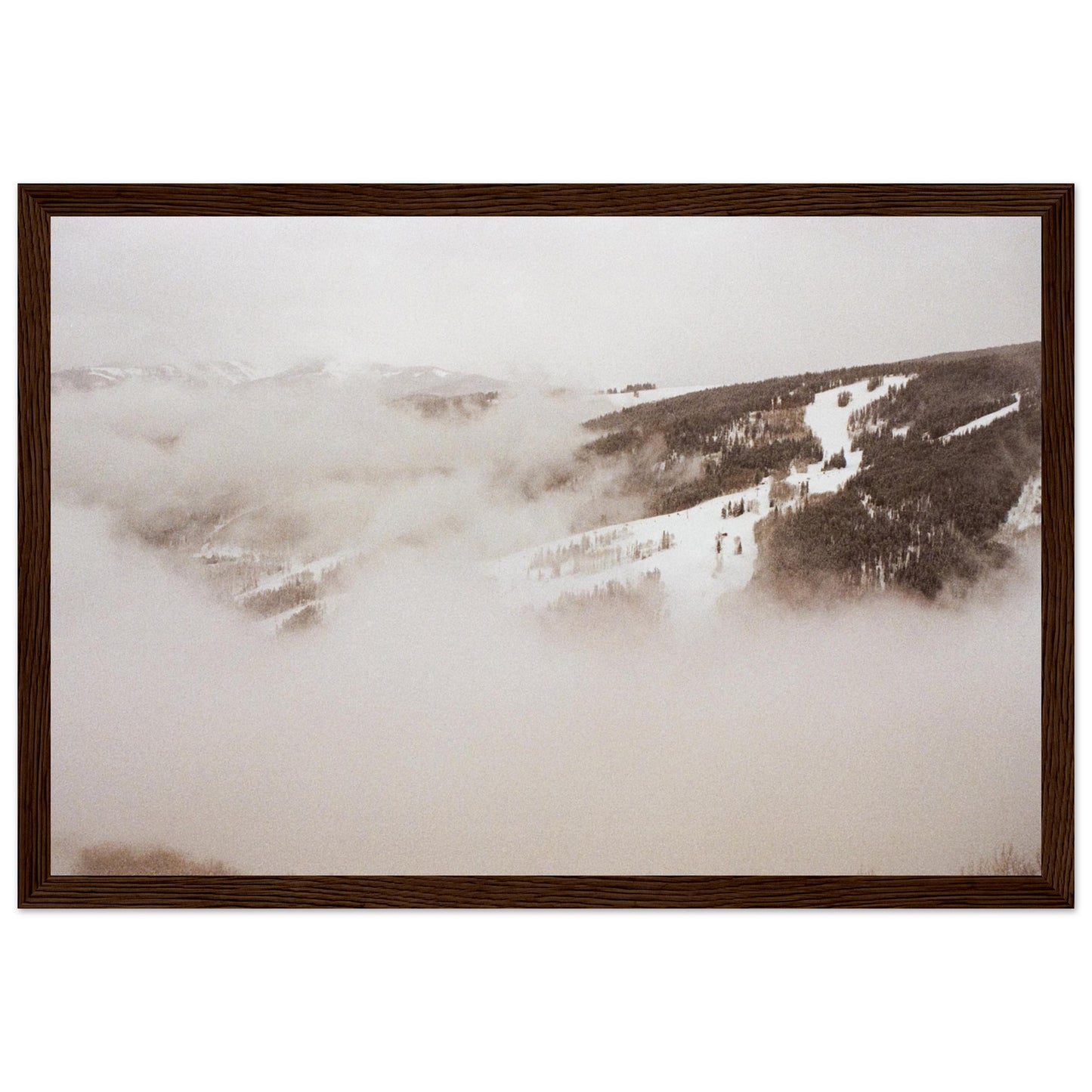 ‘Cold Slopes’ - Matte Paper Wooden Framed Print