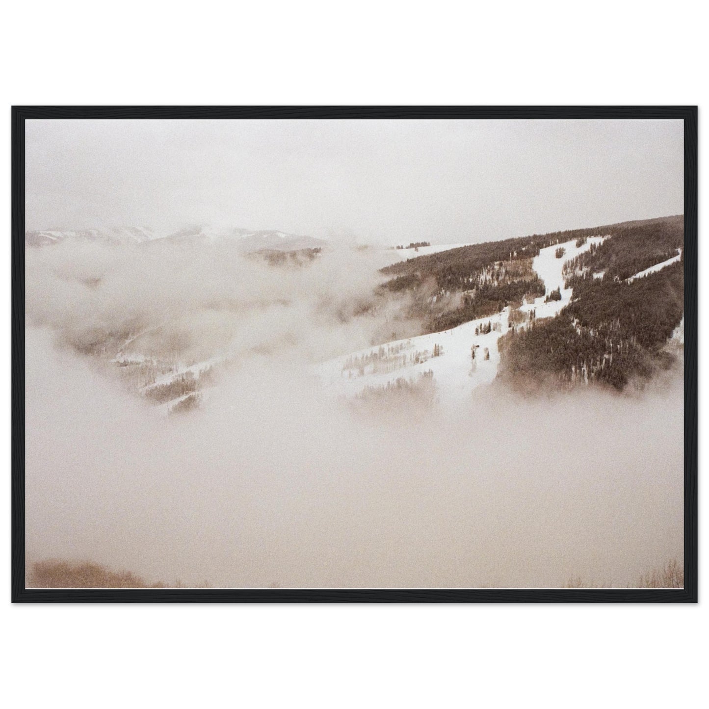 ‘Cold Slopes’ - Matte Paper Wooden Framed Print